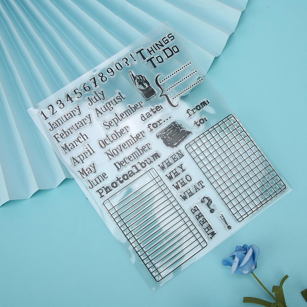 Прозрачный силиконовый штамп для ручного счета, фотоальбома, декора календаря, дат