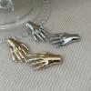 Palm Hand Shape Match Suit Pin Exaggerated Shawl Pins New Metal Brooch  For Women Men