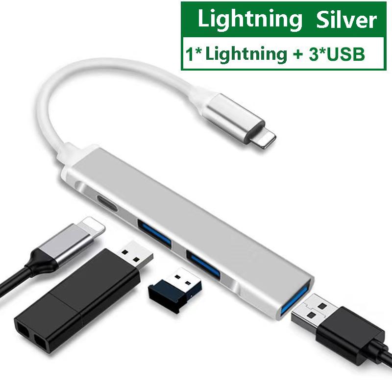 Тип C USB C HUB Высокоскоростной 4-портовый мульти-разветвитель адаптер OTG для Lenovo HUAWEI Xiaomi Macbook Pro 15 Air Pro аксессуары