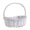 Brown White Handhold Weaving Basket With Handle Basket with Handle  Vegetables Fruit