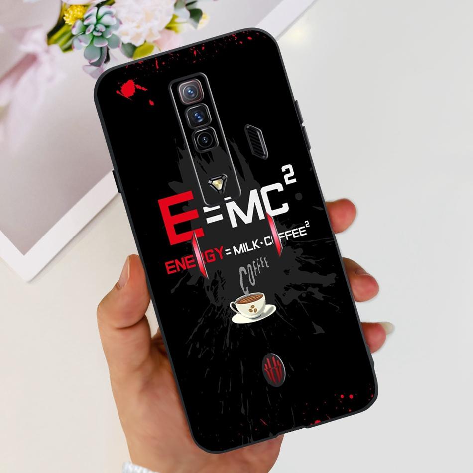 Чехол для ZTE Nubia Red Magic 7 7S Pro Zte nubia REDMAGIC 7S 7Pro Модный Крутой Узор Черный Силикон Мягкие Чехлы для Телефона