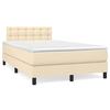 Maison Exclusive - Sommier à lattes de lit avec matelas Crème 120x200 cm Tissu