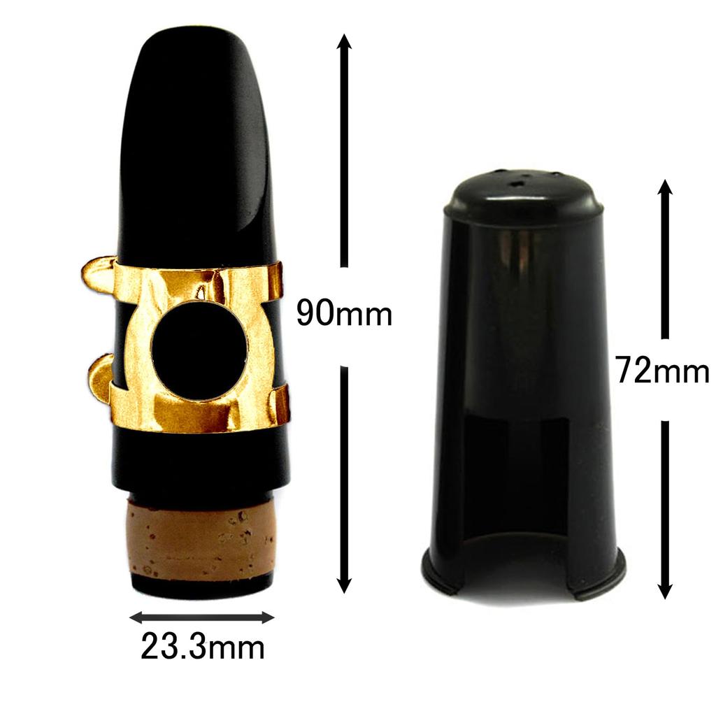 Akindou Practice Introductory B Flat Clarinet Mouthpiece Set with Reed Included and Ready To Use (Gold)