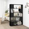 VidaXL Bookcase Room Divider Black 100x24x155 Cm Chipboard