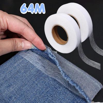 64 метра белый двусторонний флизелин, швейные аксессуары, клейкая лента, ткань, плавкий флизелин для одежды, аксессуары для самостоятельного изготовления лоскутных изделий