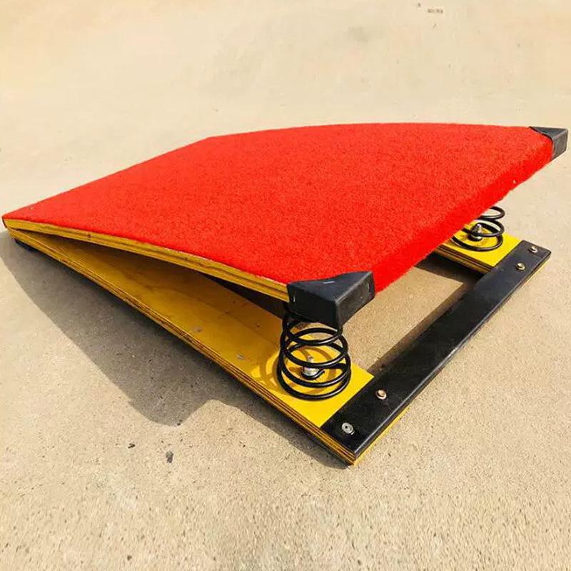 Thick Wood Trampoline for Gymnastics Training - Available in Four, Six, or Nine Spring Options