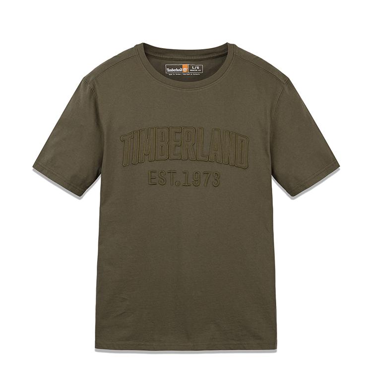 Timberland Мужская футболка с коротким рукавом, летняя, удобная, повседневная, дышащая, с принтом, топы, армейско-зеленый A6QVVA58