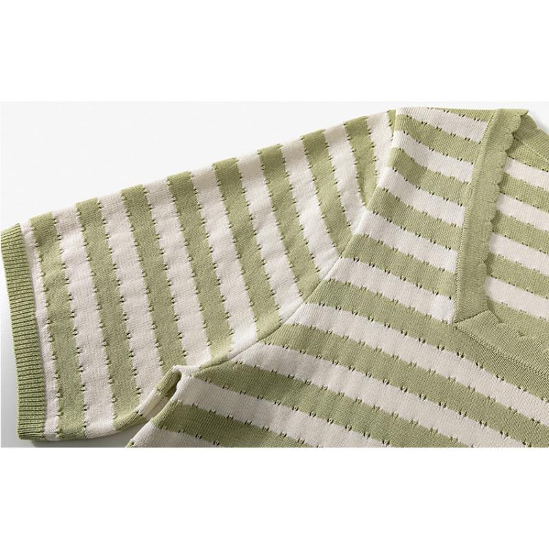 Женская футболка больших размеров с квадратным вырезом в полоску, женские топы с короткими рукавами, летняя свободная трикотажная одежда