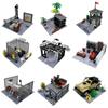 Строительные блоки MOC Военный учебный лагерь Аванпост Стрельбище DIY Сборка собирающая сцену из строительных блоков с мелкими частицами