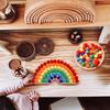 Montessori Toys  Rainbow Board Clamp Ball Toy  Wooden Baby Toy  Hand and Foot Coordination Toy  Baby Tolor Recognition Toy  Gift