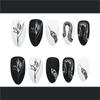 Nail Decoration Artificial Nail Art Tips False Nail Snake Pattern Long Stiletto Fake Nails