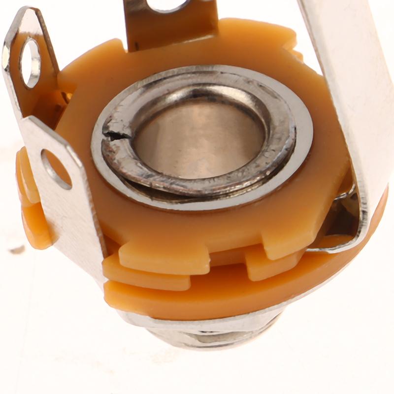 6.35 6.5 Моно аудио кабель штекер штекер шасси припой адаптер 5 шт 6.35 мм 2-контактный полюс 1/4" гнездовой разъем питания для монтажа на панель