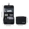 Large Capacity Solid Color Hanging Storage Bags Dry And Wet Separation Travel Wash Bags Women's Portable Cosmetics Storage Bag