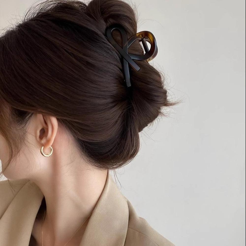 Large Ponytail Hair Clamps Vintage Hairpin Hair Accessories High-Quality Bow Tie Hair Claw Clips