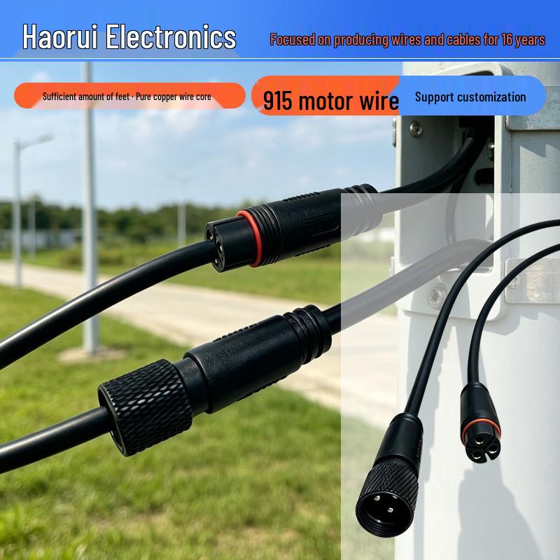 915 Waterproof 3-Core Male-Female Power Connector Plug