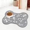 Bone Shaped Pet Feeding Mat Non Slip Backing Waterproof Absorbent For Dog Cat Food Water Bowl Use