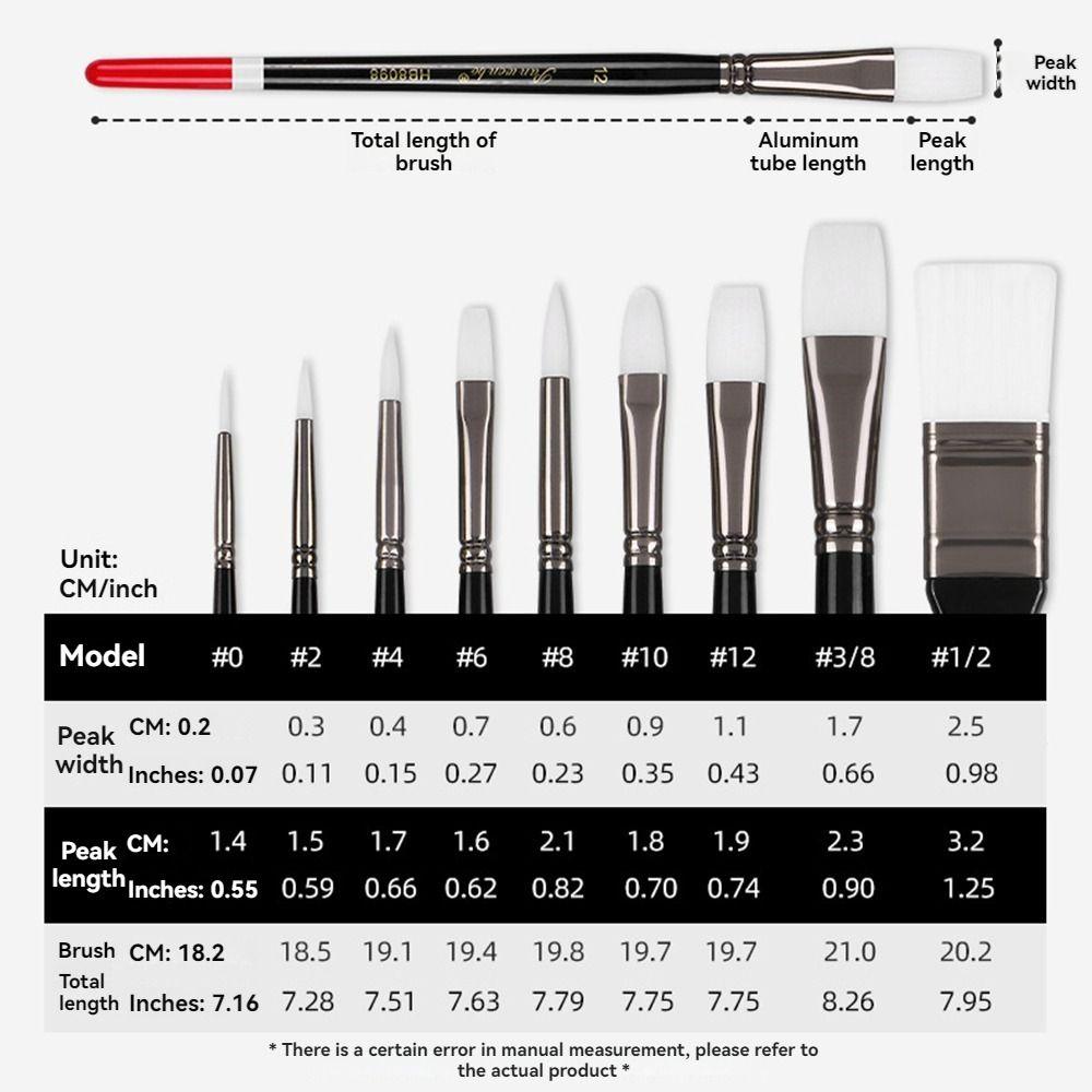 9 шт./набор кистей для рисования акварелью с деревянной ручкой для художников, студентов и мастеров