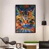 Surreal Cat Home Decoration Pictures, Living Room Animal Color Wall Decoration