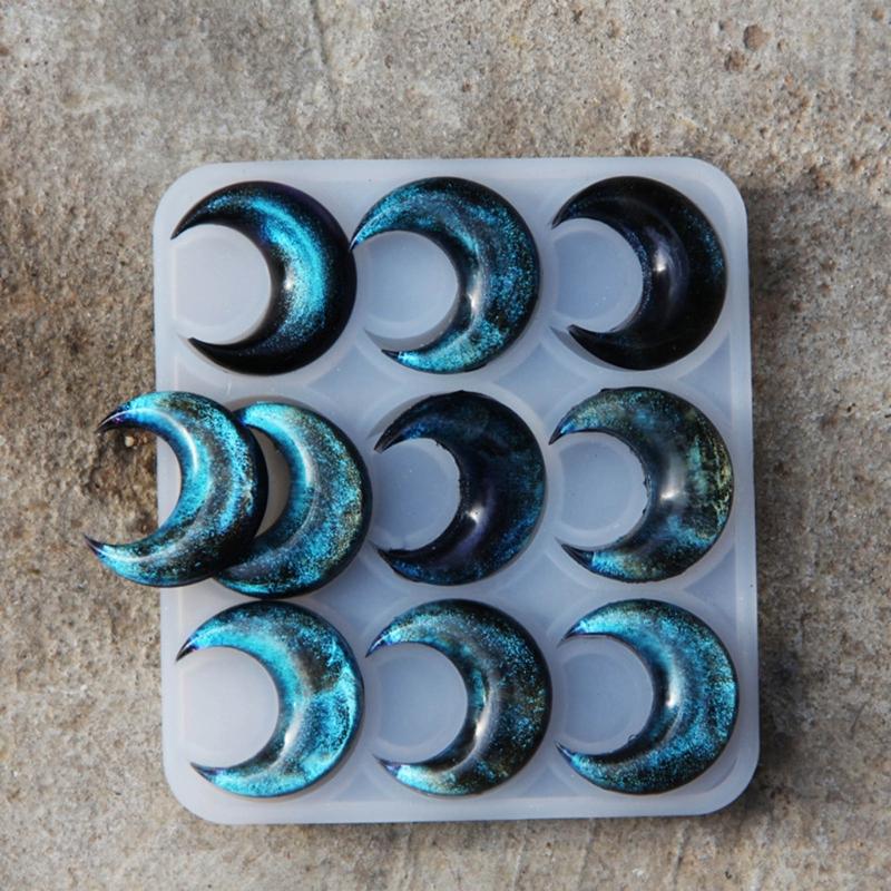 Силиконовая форма для кулона «Луна и полумесяц» Уникальные формы для изготовления ювелирных изделий из хрустальной смолы для энтузиастов