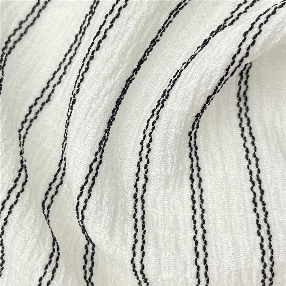Текстурированная жаккардовая полосатая полиэфирная трикотажная ткань для рубашек
