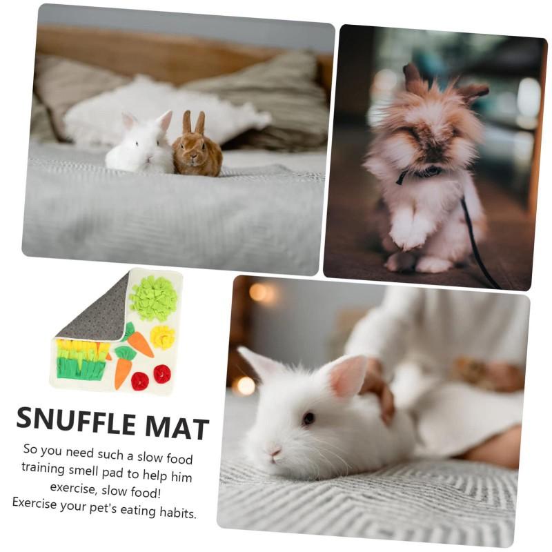 Washable Round Snuffle Mat Dogs Rabbits Training Puzzle Feeding Toy Soft Fleece Pet Enrichment Pad