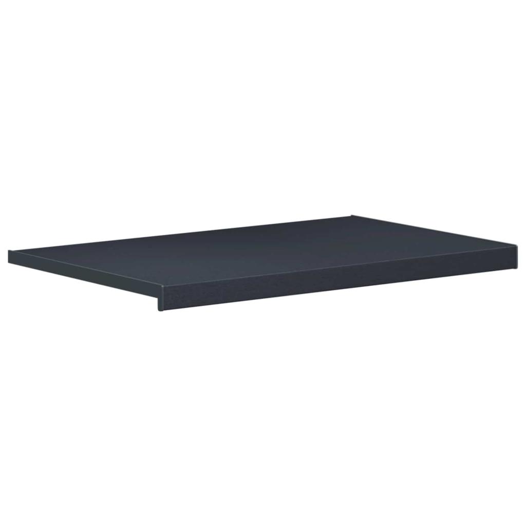 Anthracite Window Sill with Wood Grain Pattern 60 x 50 x 4.5 cm PVC