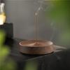 Курильница для благовоний из черного ореха, держатель для благовоний, деревянная круглая подставка для благовоний, украшение для дома, спальни, дома, йоги, украшения, ремесла