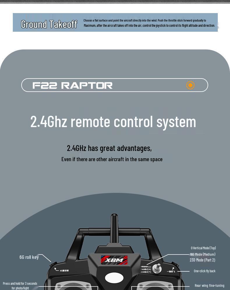 Истребитель CrossBM31 Raptor F22: 4-канальный пульт дистанционного управления, бесколлекторный двигатель, огни, модель самолета с фиксированным крылом из EPP