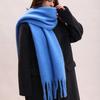 Mohair Winter Cashmere Scarves Tassel Long Shawl Classic Winter Wool Scarf  Student