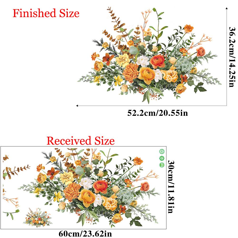 36x52 см цветочные кластеры настенные наклейки для спальни, гостиной, фоновое украшение, настенная роспись, домашний декор
