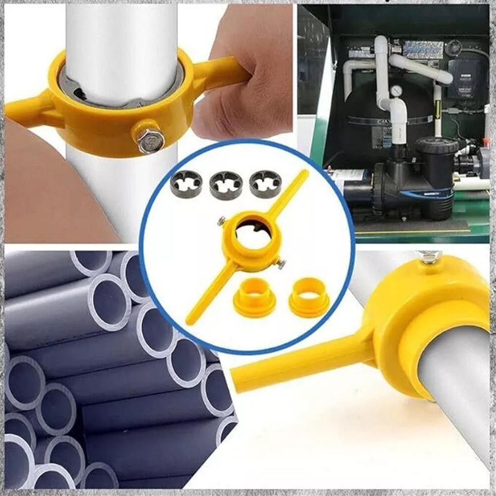 Набор плашек для нарезания резьбы на пластиковых трубах, 6 шт., ПВХ труборезы, сантехнический инструмент