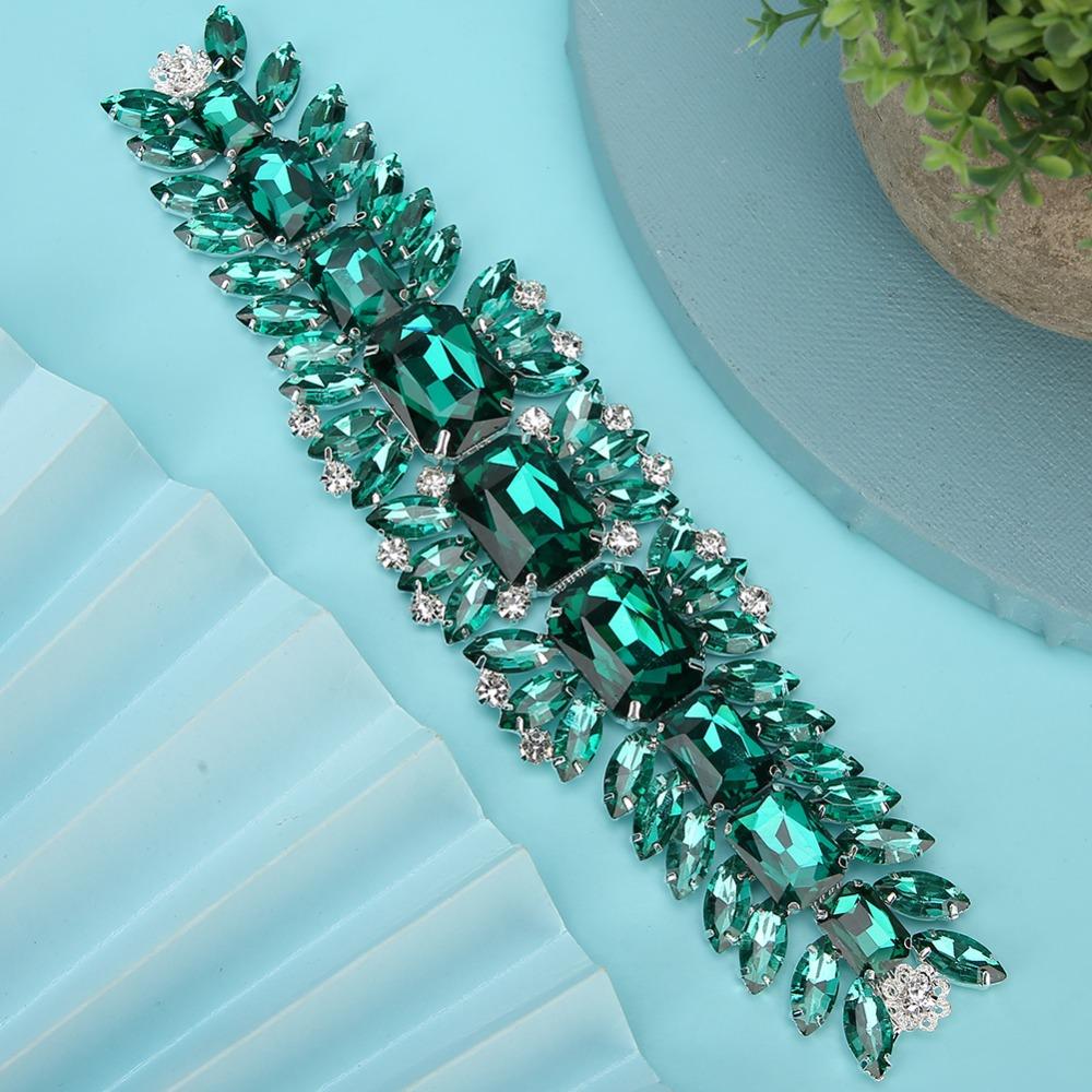 2pcs Close Chain Rhinestone Chain Trim Sparkly Applique Sparkly Rhinestone Applique Clothing DIY