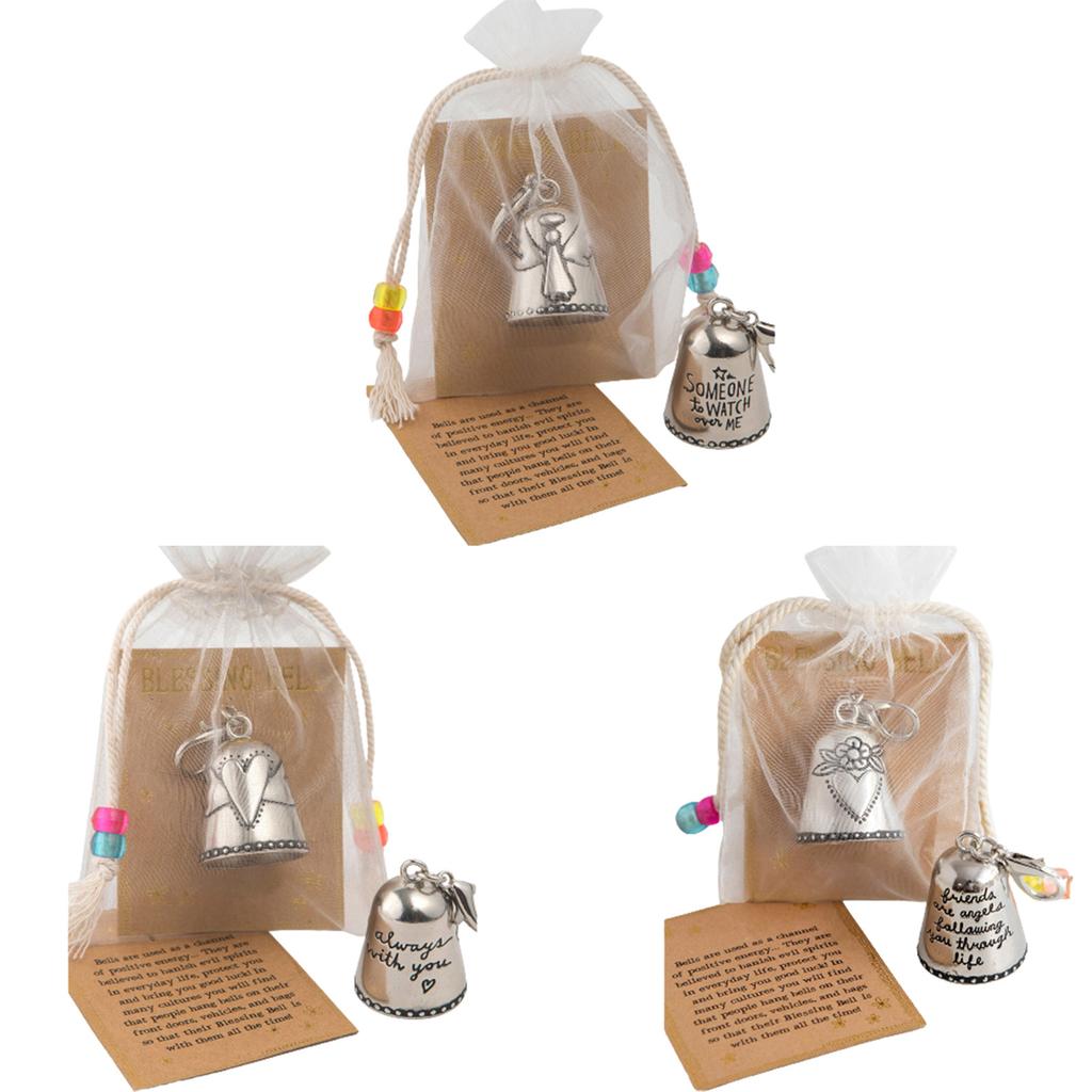 Колокольчик благословения Друзья — ангелы сувениры для вечеринки Креативный колокольчик Ангел Талисман на удачу для транспортных средств дверей рюкзаков ключей подарок