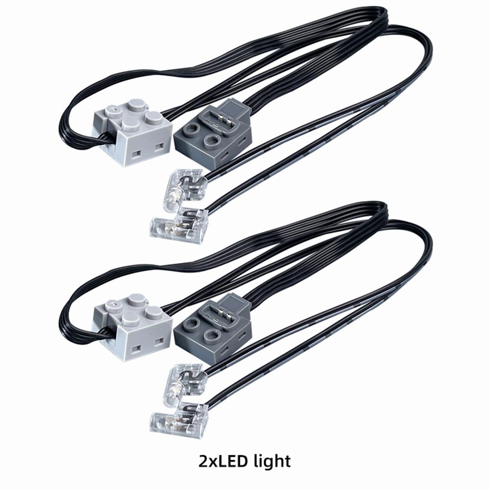 1/2/5/10Pcs New Moc Power Functions Parts Led Light Link Line Cable 8870 Car Train Model Light Modification Fit 61930 8293 Block