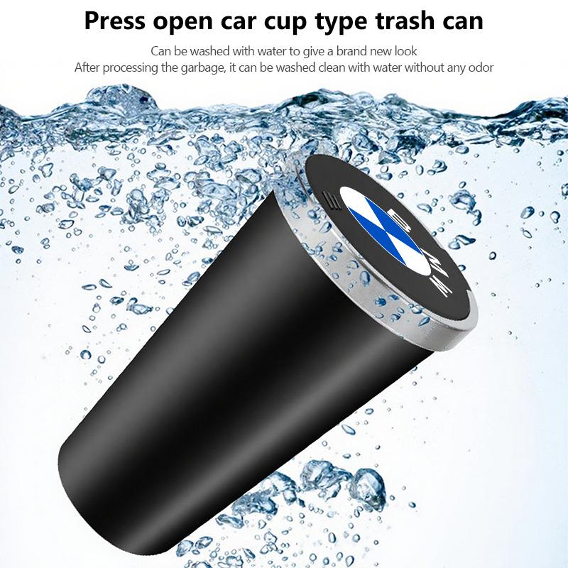 AABY1 Car Center Console Garbage Bin Storage Trash Can Cup Holder For BMW M Performance E36 E46 E60 E90 E91 E92 E93 F30 F20