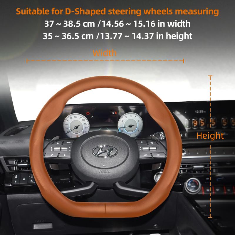 Новый кожаный чехол на руль для Hyundai I30 Tucson I20 Accent I10 I40 Kona Ix35 Grand Elantra Solaris Creta Getz Ix25 Santa