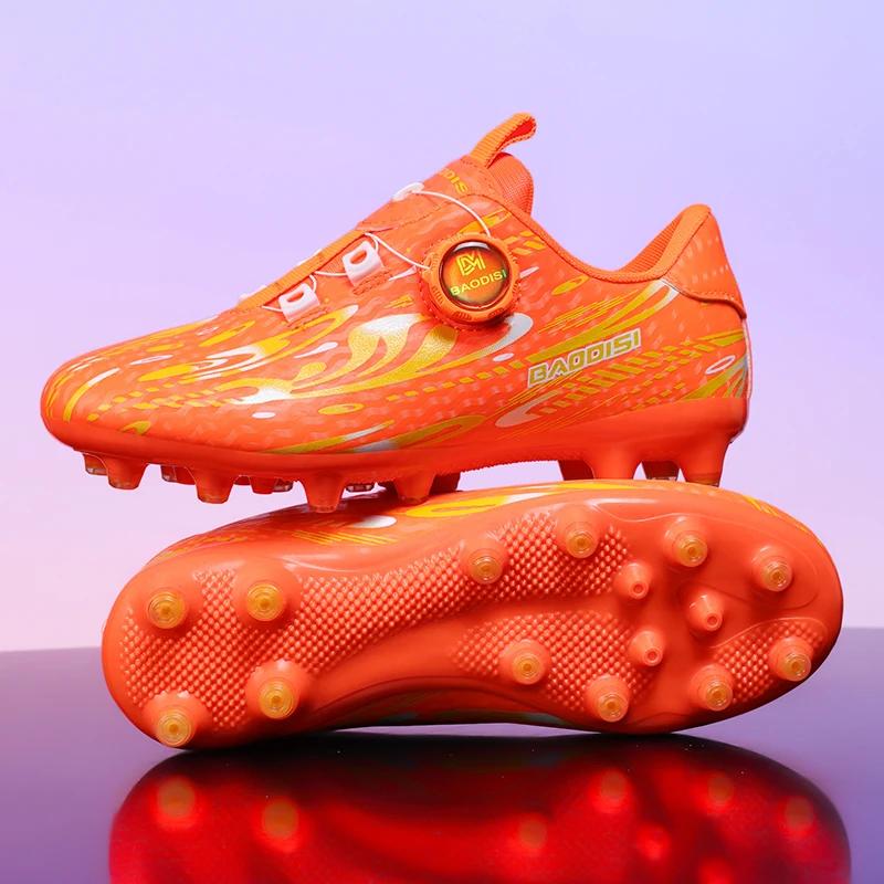 New Children Football Boots Society Cleats Soccer Shoes Professional Boys Girls Football Field Boots Original Non Slip Athletic Shoes