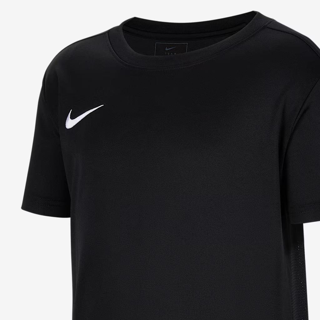 Nike Dri-Fit Удобная Модная Повседневная Однотонная Футболка с Коротким Рукавом Детские Топы Черный IB8677-010