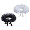 Lace Ruff Collar Adjustable Belt Tulle Collar for Masquerades Stage Performances Victorian Palaces Styles Costume Collar