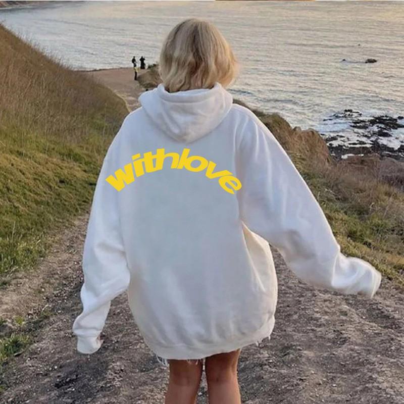 Oversized Drop Shoulder Hooded Sweatshirt Men Women Loose Fit Sporty Casual Cotton Blend Pullover With Side Pockets