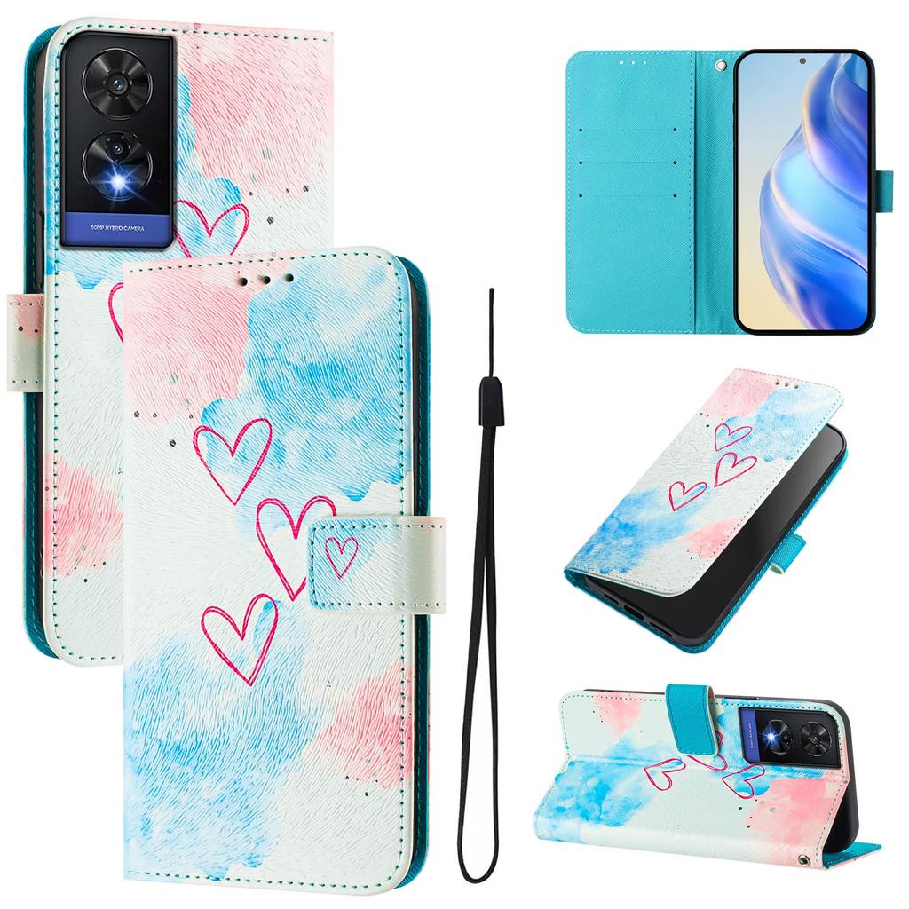 Роскошный кожаный чехол-кошелек Love в стиле книги из окрашенной кожи для TCL 305,306,403,501,TCL 30,30 Plus,30 XE 5G,201,20 R,40R,TCL 40 SE...