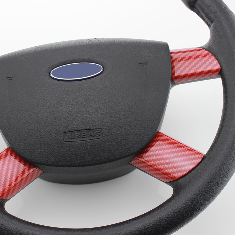 Накладка на панель рулевого колеса салона автомобиля, наклейка-трим для Ford Focus 2 MK2 2005 - 2011, наклейки для стайлинга автомобиля, 4 шт./компл., аксессуары