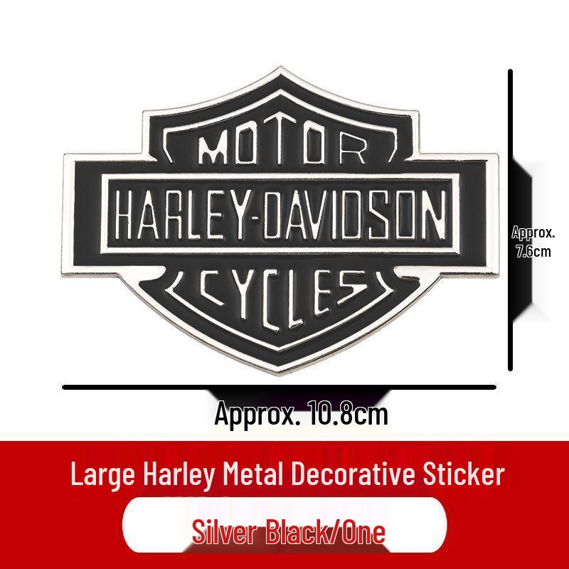 3D Металлическая наклейка на кузов мотоцикла "Череп Harley"
