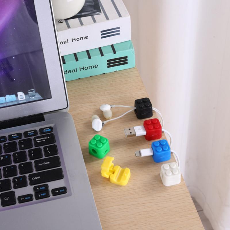 6 шт./набор Красочный магнитный органайзер для кабелей Держатель Самоклеящийся фиксатор для проводов Зажимы для кабелей для дома, офиса, для организации под столом