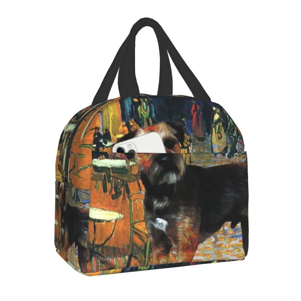 Frenchie Французский бульдог Утепленные сумки для обеда для женщин, любителей собак, многоразовый охладитель, термоконтейнер для еды, школьный ланч-бокс