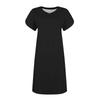 Women's Fashion Casual Solid Color V Neck Short Sleeve Short Dress