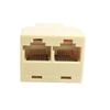 Splitter Adapter 2 In 1 Socket Ethernet Cable Extension Network Connector Office Coupler Interface Adapters Computer