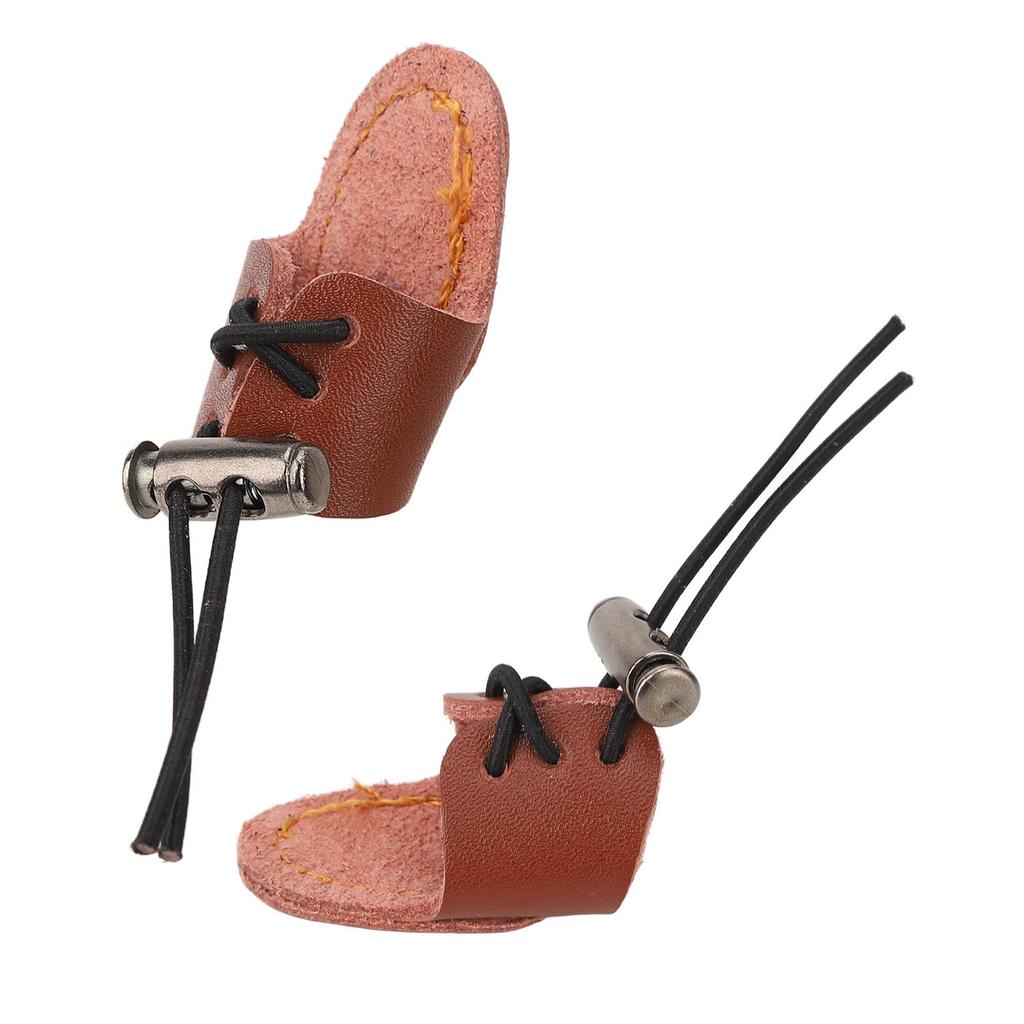 Archery Finger Guard Cowhide     Elastic Finger Tab for 20 to 50lb Bow