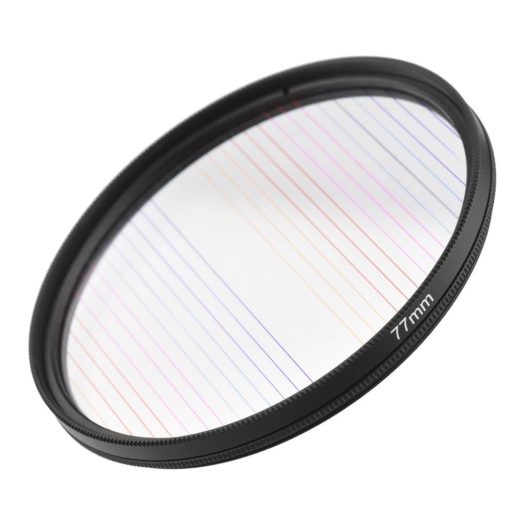 77mm Rainbow Streak Lens Filter Special Effects Anamorphic Optical Glass Filter for DSLR Cameras