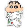 Crayon Shin-chan and White Doggie Acrylic Smart Talk, Good Night, 1 Piece